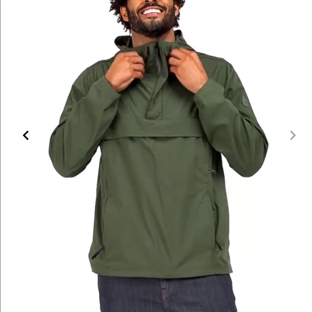 PRANA Helmken Anorak Green pocket jacket hoodie windbreaker size XL